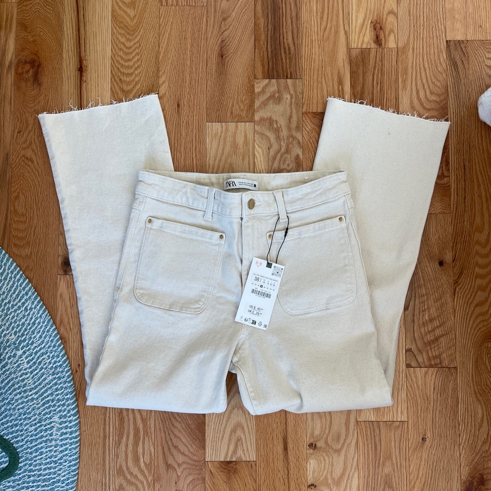 NWT Zara Beige Denim